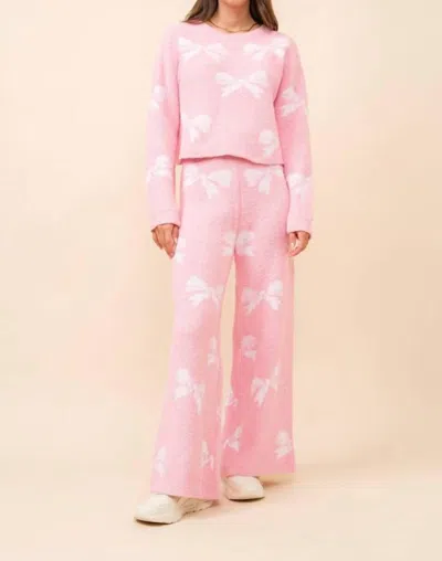 Blue B Fun And Flirty Bow Set In Baby Pink