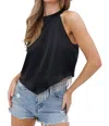 BLUE B LET'S GO GIRLS TANK TOP IN BLACK