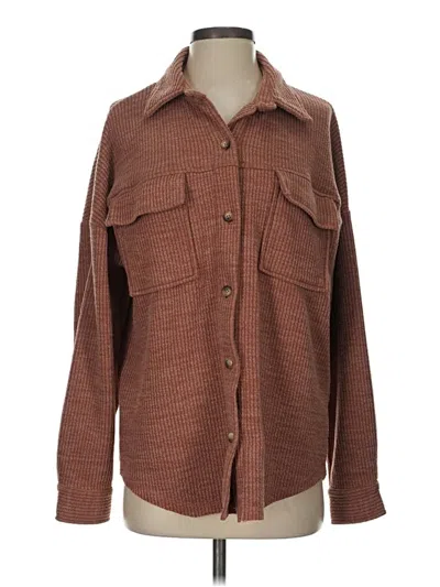 Pre-owned Blue B Long Sleeve Blouse In Brown