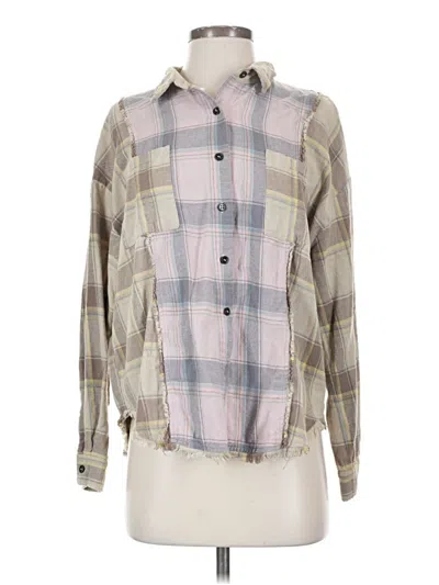 Pre-owned Blue B Long Sleeve Blouse In Gray