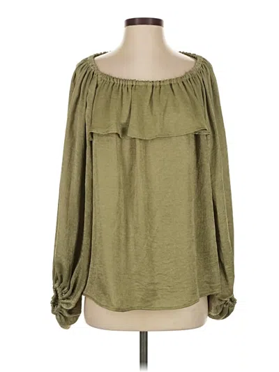 Pre-owned Blue B Long Sleeve Blouse In Green