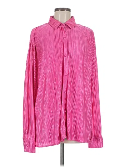 Pre-owned Blue B Long Sleeve Blouse In Pink