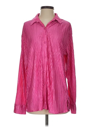 Pre-owned Blue B Long Sleeve Blouse In Pink