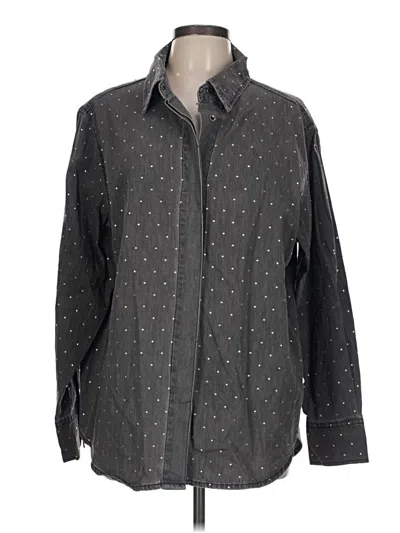 Pre-owned Blue B Long Sleeve Button Down Shirt In Gray