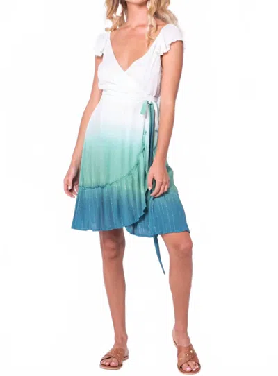 Blue B Mamba Ombre Dress In Blue/ White In Multi