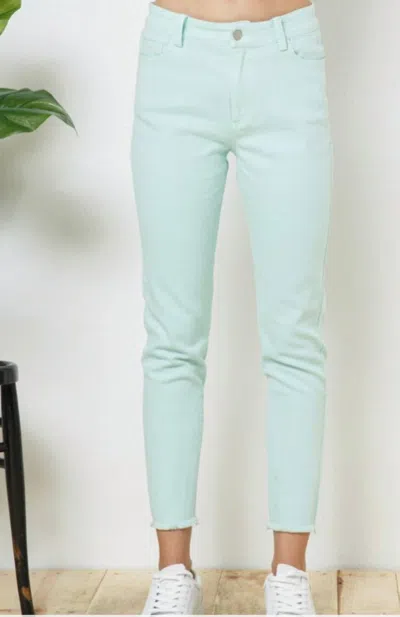 Blue B Mindy Stretchy Skinny Jeans In Mint In Blue