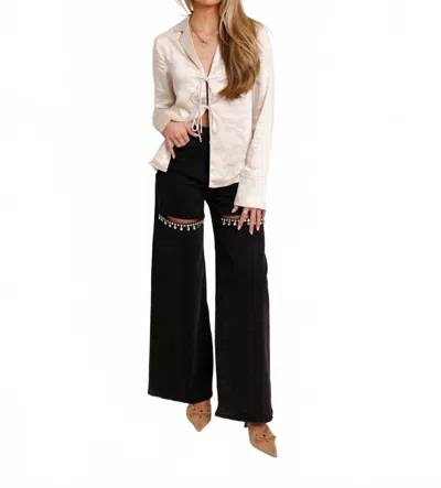 Blue B My Superbowl Embellished Jeans In Black
