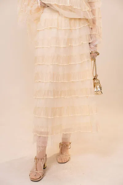 Blue B Ophelia Maxi Skirt In Beige In Neutral