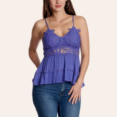 Blue B Purple Lace Cami In Blue