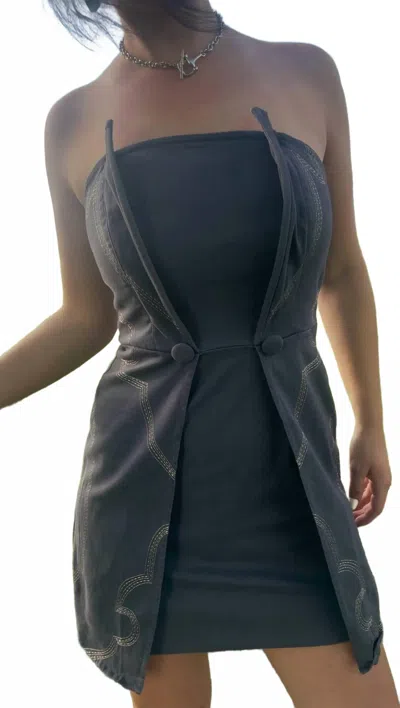 Blue B Rodeo Mini Dress In Midnight In Blue