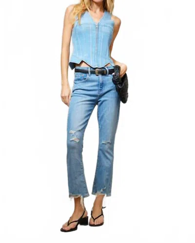 Blue B Rugged Corset Vest In Blue