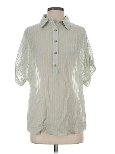 Pre-owned Blue B Short Sleeve Blouse In Ivory
