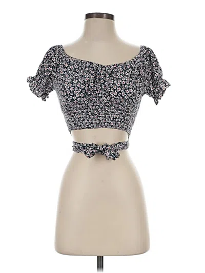 Pre-owned Blue B Short Sleeve Top Blue Sweetheart Neckline Tops