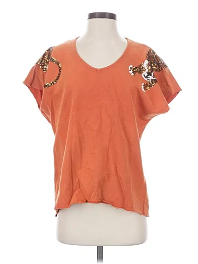 Pre-owned Blue B Short Sleeve T-shirt In Orange