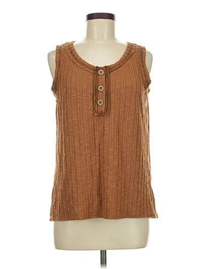 Pre-owned Blue B Sleeveless Blouse In Brown