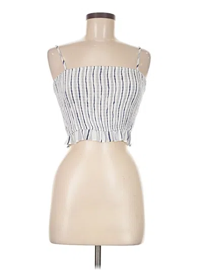 Pre-owned Blue B Tube Top Blue Strapless Neckline Tops