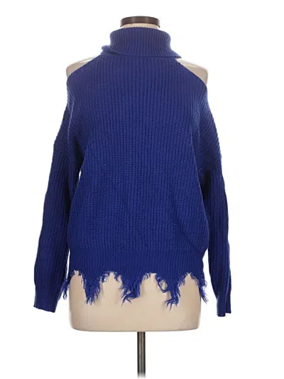 Pre-owned Blue B Turtleneck Sweater In Blue