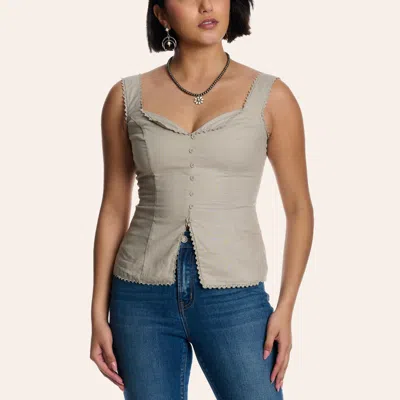 Blue B Women's Sage Green Split Front Tank Top