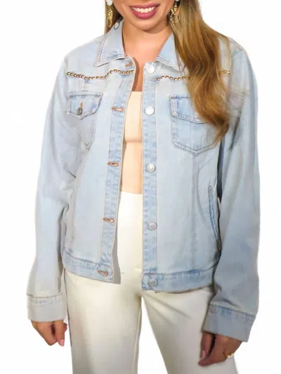 Blue B Yoke Jacket In Denim In Blue