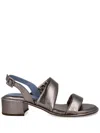 Blue Bird Shoes 60mm Pewter Sandals In Grey