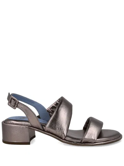 Blue Bird Shoes 60mm Pewter Sandals In Grey