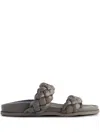 Blue Bird Shoes Braided Leather Sandals In Brown