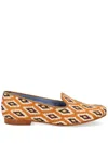 Blue Bird Shoes Ikat Loafers In Orange