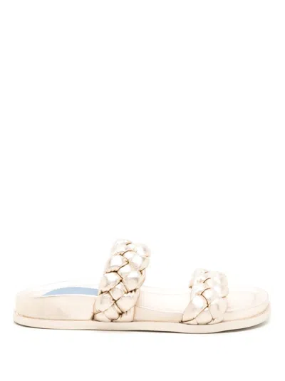 Blue Bird Shoes Interwoven-strap Detail Sandals In Gold