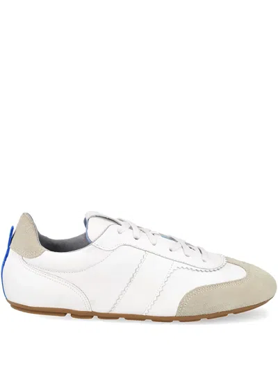 Blue Bird Shoes Leather Lace-up Sneakers In White