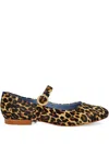 Blue Bird Shoes Leopard-print Buckle Flats In Brown