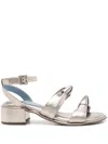Blue Bird Shoes Pewter Knot-detailing Sandals In Metallic