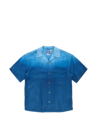 Blue Blue Japan Hand-dyed Linen Shirt In Blue
