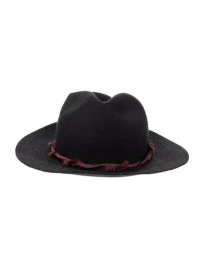 Pre-owned Blue Blue Japan Short Brim Fedora In Black