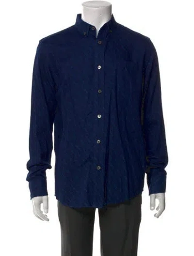 Pre-owned Blue Blue Japan Striped Long Sleeve Shirt In Blue