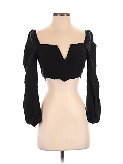 Pre-owned Blue Blush 3/4 Sleeve Blouse In Black