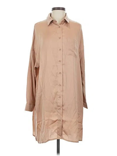 Pre-owned Blue Blush 3/4 Sleeve Blouse In Brown