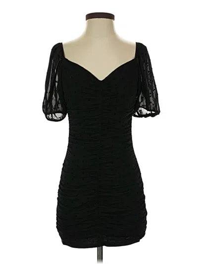 Pre-owned Blue Blush 3/4 Sleeve Top Black Sweetheart Neckline Tops
