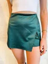 Blue Blush A-list Mini Skort In Green In Green