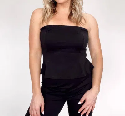 Blue Blush All Night Top In Black
