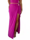 Blue Blush Bermuda Maxi Skirt In Purple In Animal Print