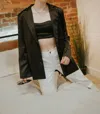 Blue Blush Block Him Blazer Set In Black In Black