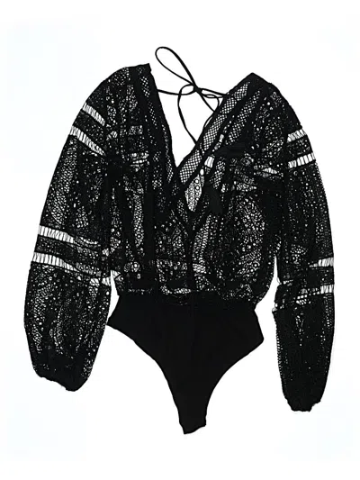 Pre-owned Blue Blush Bodysuit In Black