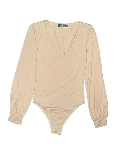 Pre-owned Blue Blush Bodysuit In Tan