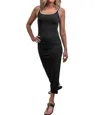Blue Blush Brooklyn Black Maxi With Lined Contrast In Black