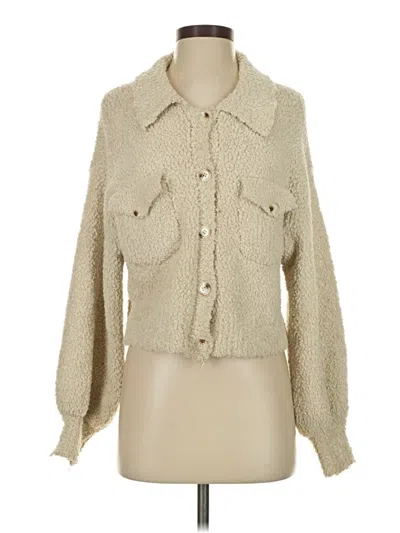 Pre-owned Blue Blush Cardigan Sweater In Brown