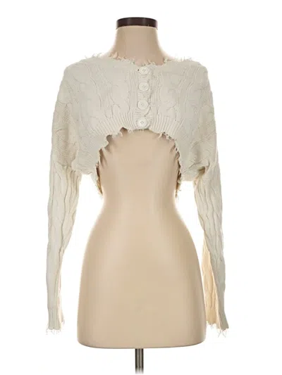 Pre-owned Blue Blush Cardigan Sweater In Ivory