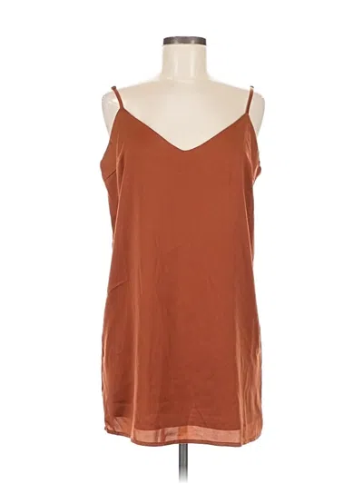 Pre-owned Blue Blush Casual Dress In Brown