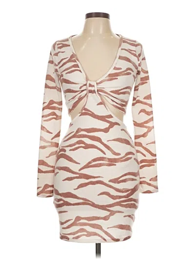 Pre-owned Blue Blush Casual Dress In Brown