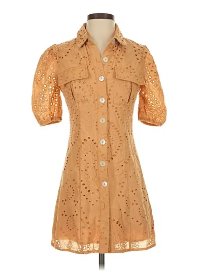 Pre-owned Blue Blush Casual Dress In Brown