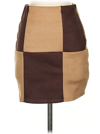 Pre-owned Blue Blush Casual Skirt In Brown